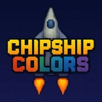ChipShip Colors icon: a pixel-art spaceship with the game title in colorful letters.
